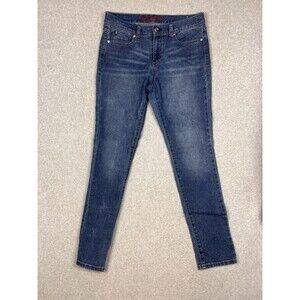 US Polo Assn Jeans Womens 8 Blue Kate Skinny Stretch Mid Rise Dark Wash Denim